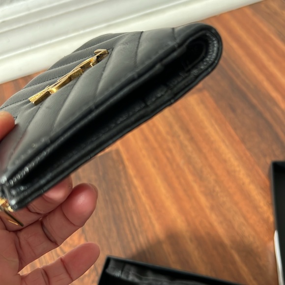 1648 Saint Laurent Black Quilted Small Wallet - Picture 4 of 9